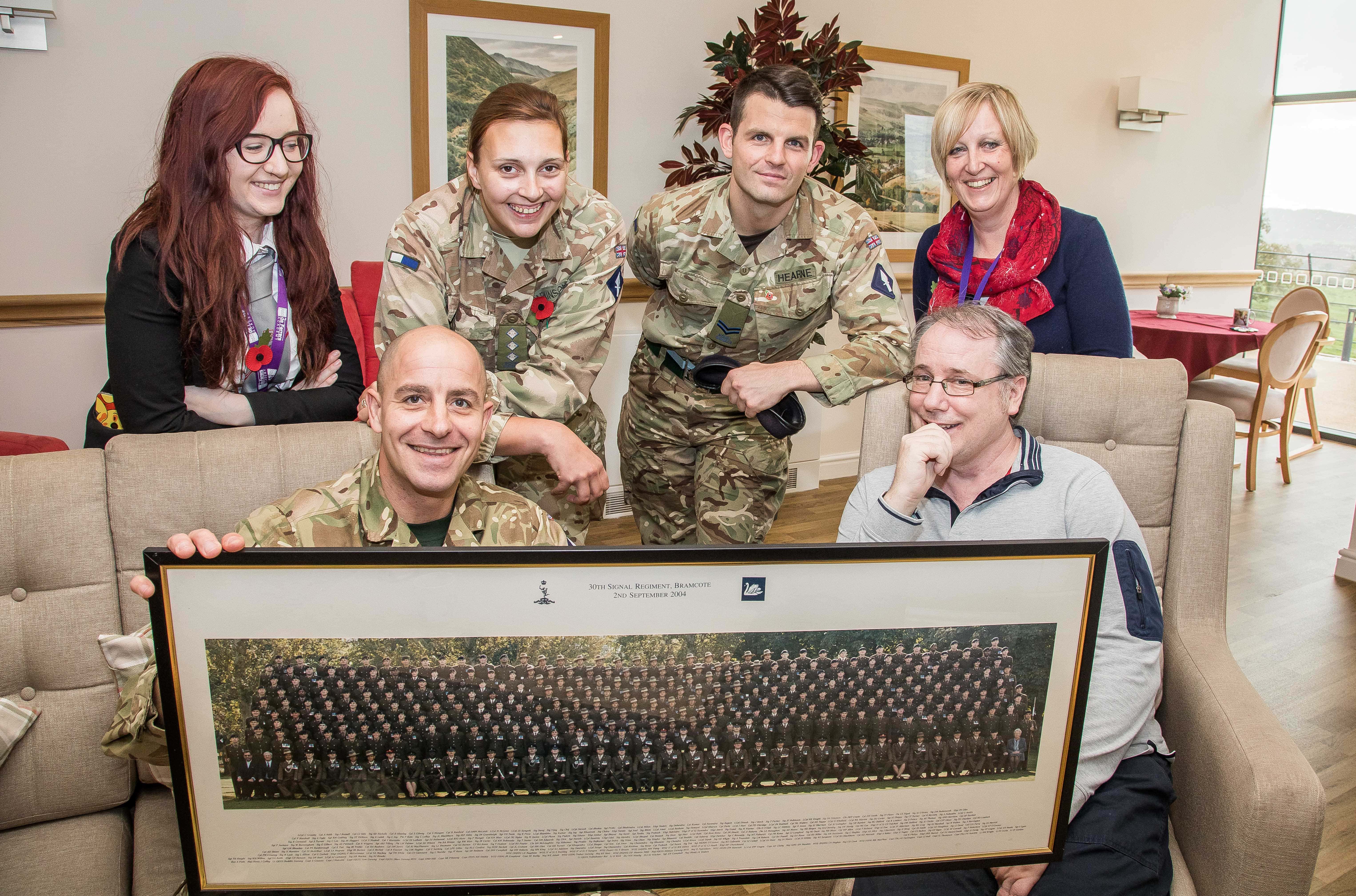 Soldiers’ visit brings back precious memories for Ian, living with dementia at 53