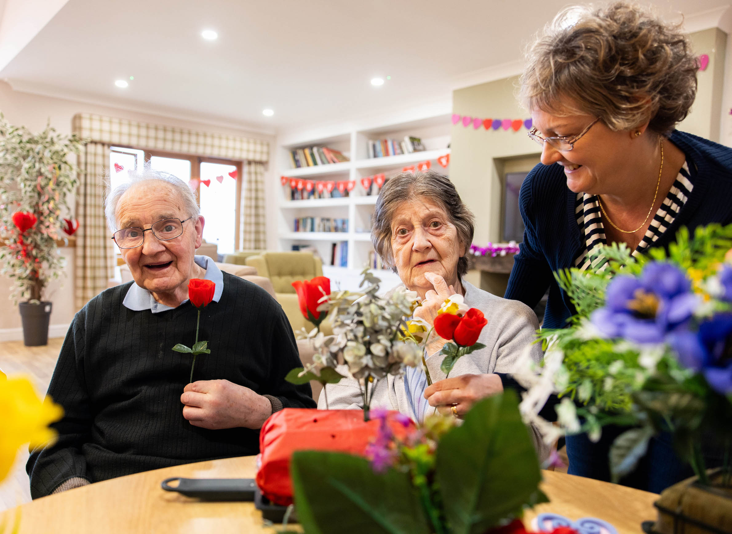 Valentine’s Day was ‘blooming lovely’ for married couple, David and Helena, at our care home